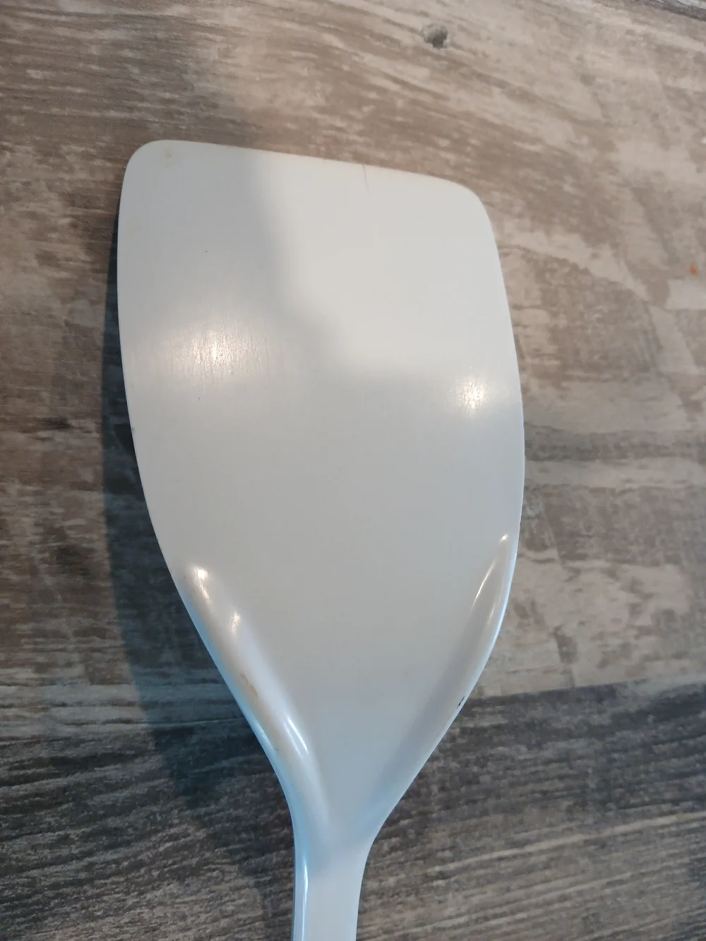 Vintage  Melamine Ware 11” White Cream Spatula Turner Flipper MCM